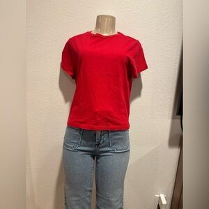 Agolde Vibrant Red Short Sleeve Tee